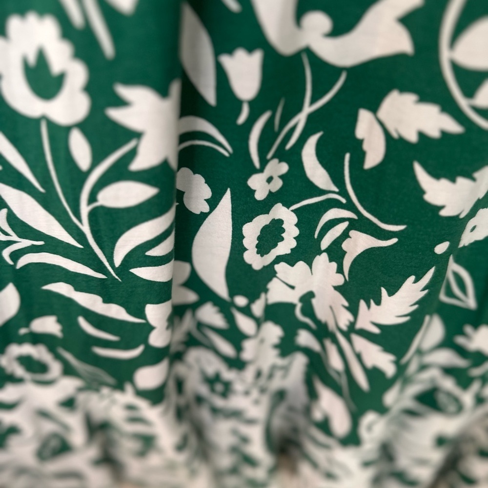 BODEN Green & White Eliza Midi Dress Sleeveless Tropical Floral sz 10P M0333 - Picture 6 of 12